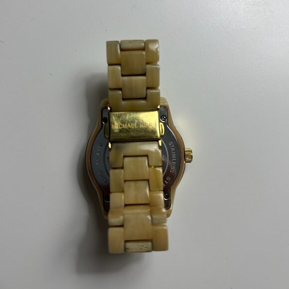 Michael Kors Women's MK5039 Ritz Horn Cream Tortoise Shell Watch - Picture 4 of 5
